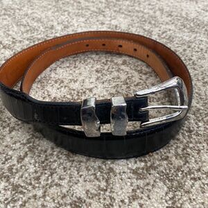 Martin Dingman Black Alligator Grain Belt  36